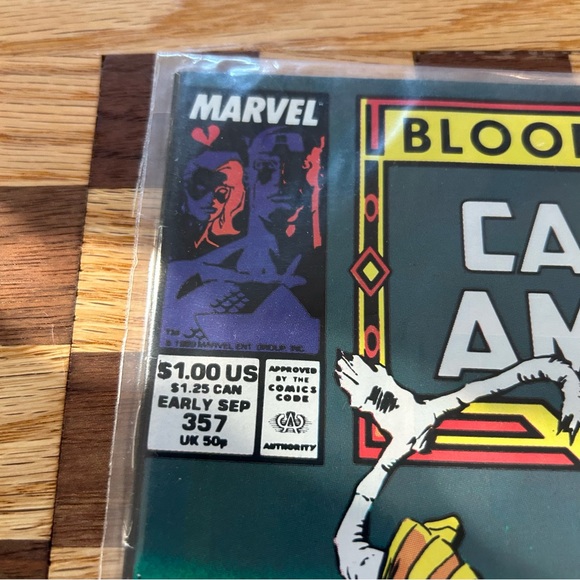 CAPTAIN AMERICA #357 MARVEL COMIC BOOK  - THE BLOOD STONE. - Picture 7 of 9